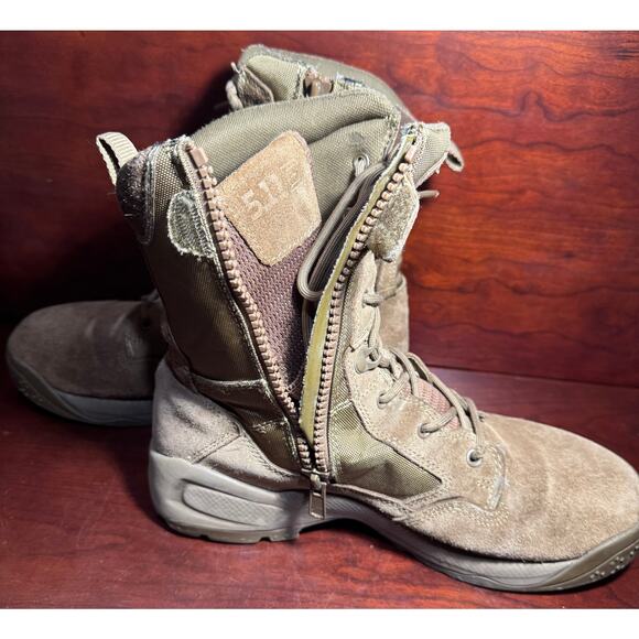 5.11 ATAC 2.0 8" Desert Dark Coyote Military Style Tactical Suede Boot Mens 11 - Picture 4 of 12